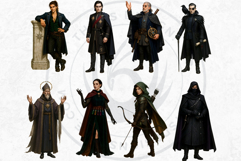 Royal Court Characters PNG,Fantasy King Queen Knight clipart Product Image 8