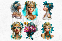 Royal Lotus Princess Fantasy Goddess and Floral Graphics Product Image 10