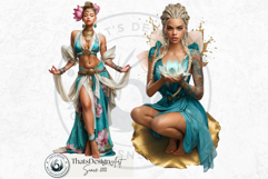 Royal Lotus Princess Fantasy Goddess and Floral Graphics Product Image 11