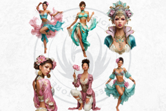 Royal Lotus Princess Fantasy Goddess and Floral Graphics Product Image 15