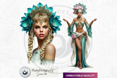 Royal Lotus Princess Fantasy Goddess and Floral Graphics Product Image 5