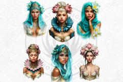 Royal Lotus Princess Fantasy Goddess and Floral Graphics Product Image 7