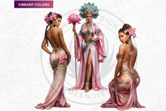 Royal Lotus Princess Fantasy Goddess and Floral Graphics Product Image 8