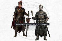 Dark Fantasy Frames Clipart, Gothic Ornate Borders for DIY Product Image 10