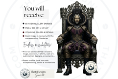 Dark Fantasy Frames Clipart, Gothic Ornate Borders for DIY Product Image 2