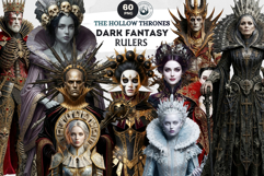 Dark Fantasy Frames Clipart, Gothic Ornate Borders for DIY Product Image 1