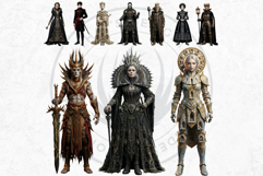 Dark Fantasy Frames Clipart, Gothic Ornate Borders for DIY Product Image 7