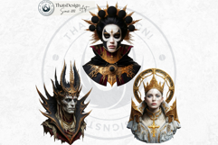 Dark Fantasy Frames Clipart, Gothic Ornate Borders for DIY Product Image 5