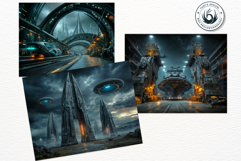 Fantasy Landscape Backdrops Mystic Scenery Digital Paper Set Product Image 13