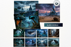 Fantasy Landscape Backdrops Mystic Scenery Digital Paper Set Product Image 6