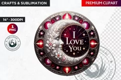 Stained Glass Valentine Clipart, Valentines day PNG,Love Product Image 1