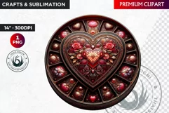 Stained Glass Valentine Clipart, Valentines day PNG,Love Product Image 1