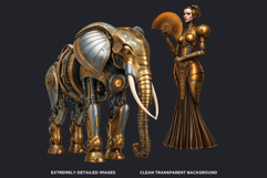Steampunk Robots Clipart Mechanical Animals Graphics Product Image 3