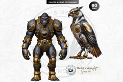 Steampunk Robots Clipart Mechanical Animals Graphics Product Image 5