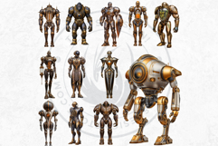 Steampunk Robots Clipart Mechanical Animals Graphics Product Image 9