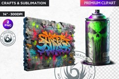 Urban Street clipart, Graffiti Clipart, Hip hop sublimation Product Image 1