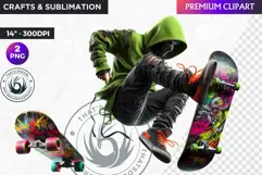 Urban Street clipart, Graffiti Clipart, Hip hop sublimation Product Image 1
