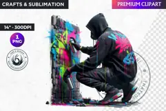 Urban Street clipart, Graffiti Clipart, Hip hop sublimation Product Image 1