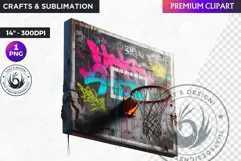 Urban Street clipart, Graffiti Clipart, Hip hop sublimation Product Image 1