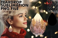 Glittering Pine Wonderland: Embroidered Teardrops Product Image 1