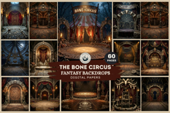 The Bone Circus Backdrops for Junk Journal and Scrapbooking Product Image 1