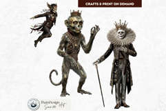 The Bone Circus Clipart, Gothic Skeleton Carnival PNG bundle Product Image 10