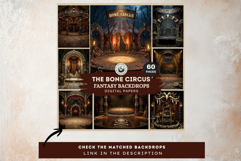 The Bone Circus Clipart, Gothic Skeleton Carnival PNG bundle Product Image 11