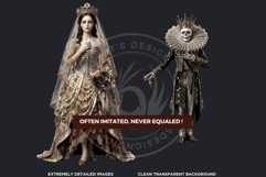 The Bone Circus Clipart, Gothic Skeleton Carnival PNG bundle Product Image 3