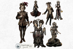 The Bone Circus Clipart, Gothic Skeleton Carnival PNG bundle Product Image 7