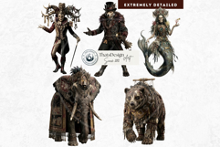 The Bone Circus Clipart, Gothic Skeleton Carnival PNG bundle Product Image 8