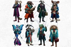 Gilded Menagerie Royal Animal Clipart, Aristocratic Fantasy Product Image 10