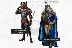 Gilded Menagerie Royal Animal Clipart, Aristocratic Fantasy Product Image 4