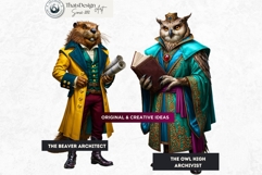 Gilded Menagerie Royal Animal Clipart, Aristocratic Fantasy Product Image 5