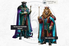 Gilded Menagerie Royal Animal Clipart, Aristocratic Fantasy Product Image 6