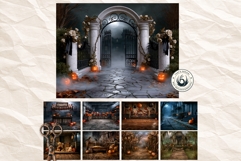 Hollow Eve Procession Backdrops | Spooky Halloween Papers Product Image 10