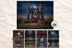Hollow Eve Procession Backdrops | Spooky Halloween Papers Product Image 11