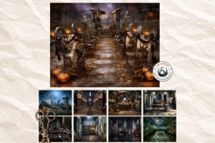Hollow Eve Procession Backdrops | Spooky Halloween Papers Product Image 12