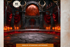Hollow Eve Procession Backdrops | Spooky Halloween Papers Product Image 14