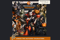 Hollow Eve Procession Backdrops | Spooky Halloween Papers Product Image 15