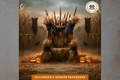 Hollow Eve Procession Backdrops | Spooky Halloween Papers Product Image 3