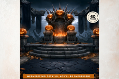 Hollow Eve Procession Backdrops | Spooky Halloween Papers Product Image 4
