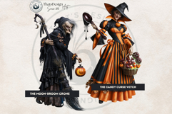 Hollow Eve Procession Halloween Clipart, Horror characters Product Image 15
