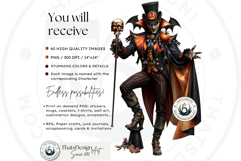 Hollow Eve Procession Halloween Clipart, Horror characters Product Image 2