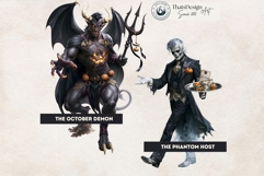 Hollow Eve Procession Halloween Clipart, Horror characters Product Image 5
