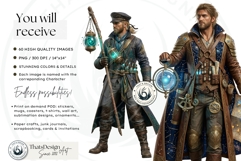 The Lantern Guild Clipart, Alchemy Fantasy Characters PNG Product Image 2