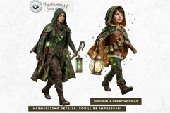 The Lantern Guild Clipart, Alchemy Fantasy Characters PNG Product Image 8