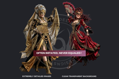 Velvet Mascarade Clipart for Junk Journals and Sublimation Product Image 3