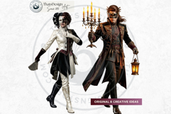 Velvet Mascarade Clipart for Junk Journals and Sublimation Product Image 5