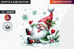 Christmas Gnome Clipart, Gnome png, christmas clipart,winter Product Image 1