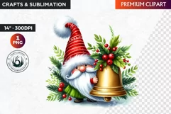 Christmas Gnome Clipart, Gnome png, christmas clipart,winter Product Image 1